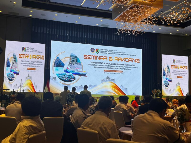 Seminar dan Rapat Koordinasi Teknis Bidang Transportasi Sungai, Danau dan Penyeberangan di Movenpick Hotel Jakarta City Center, Jalan Pecenongan, Jakarta Pusat, Senin (30/09/2024).