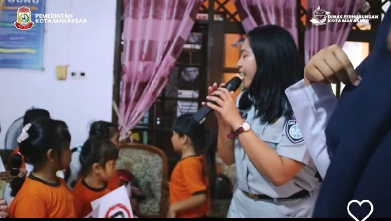Edukasi SALUD (Sadar Lalu Lintas Usia Dini) di TK ASOKA, Sudiang, Kota Makassar. Kamis,5 September 2024.