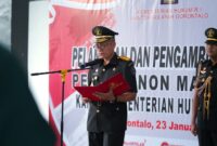 Pelantikan sejumlah Pejabat Non Manajerial di lingkungan Kanwil Kemenkumham Gorontalo.